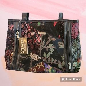 Stefano Collection Hand Bag Purse Shimmer Black NWT
